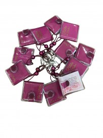 Chaveiros B�blia gel rosa 12 unidades
