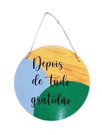 Quadro antes de tudo gratid�o  mdf unidade