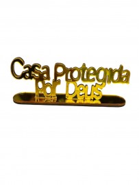 Casa protegida por Deus MDF 1 unidade