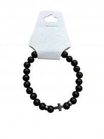 Pulseira cruz bolinha el�stico unidade 