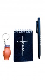 Kit bloco de anotao botija chaveiro e caneta -1 unidade