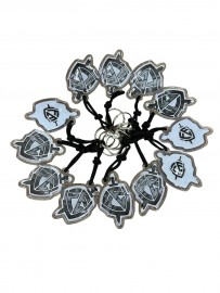 Chaveiros escudo da F� gel 12 unidades