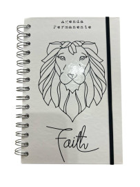 Agenda permanente branca le�o 18x14