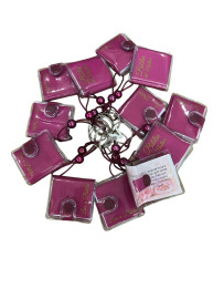 Chaveiros B�blia gel rosa 12 unidades