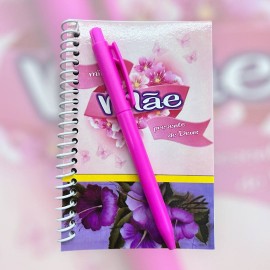 100 kit dia das m�es caderneta de anota��o com caneta espiral