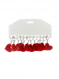 Chaveiro cora��o Gratid�o pela b�n��o plastico 12  unidades