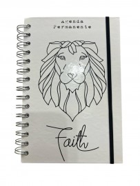 Agenda permanente branca le�o 18x14