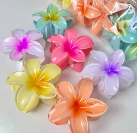 Presilha Flor colorida - 12 unidades  