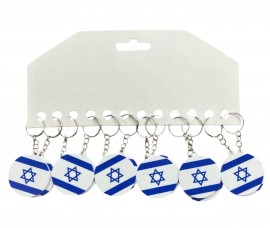 Chaveiro Estrela de Davi Israel pl�stico 12 unidades