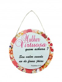 Quadro Mulher Virttuosa  mdf unidade