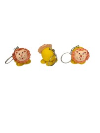 Le�o biscuit chaveiro amarelo 12 unidades