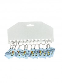 Chaveiro Miss�es pl�stico 12 unidades 