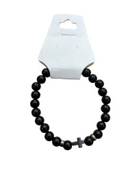 Pulseira cruz bolinha el�stico unidade 