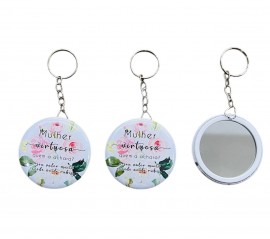 Espelho chaveiro mulher virtuosa dia internacional da mulher - 10 unidade