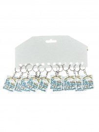 Chaveiro eu e minha casa pl�stico 12 unidades