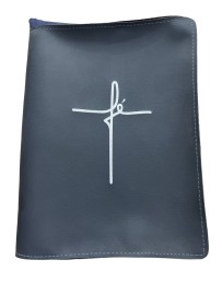 Capa B�blia F� n�mero 13 com z�per  1 unidade azul