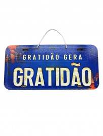 Placa gratido gera gratido MDF unidade