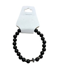 Pulseira cruz bolinha el�stico unidade 