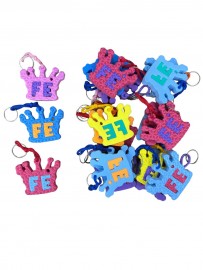 Chaveiro EVA coroa F� 100 unidades