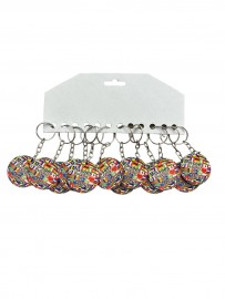 Chaveiros mapa redondo miss�es MDF 12 unidades