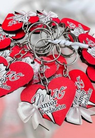 12 chaveiro m�e MDF cora��o